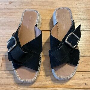 Anthropologie Espadrille Criss Cross Wedge Sandal